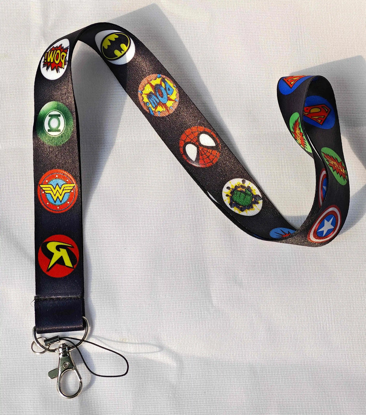 Wholesale Cartoon Hero Movie Characters Key Lanyard ID Badge Holders Animal Phone Neck Straps with Keyring Phone Accessories