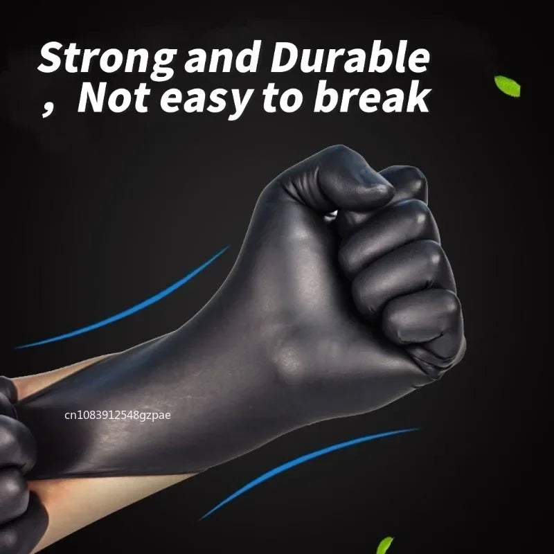 Disposable Rubber Gloves Latex Gloves Black Washing Latex Free PVC Gloves Housework Car Industry Gardening Pet Care Cooking Tool