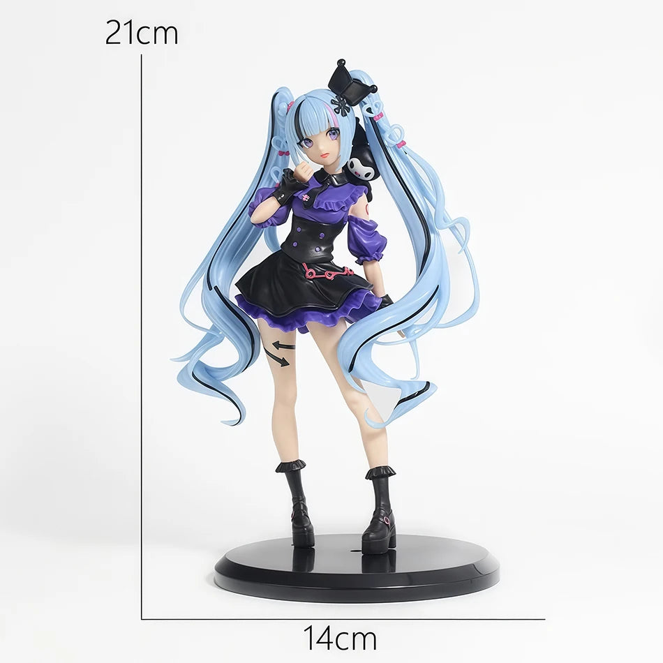 Anime Hatsune Miku Gothic Lolita Style Action Fairy Mirror Sleeping Beauty Action Fairy Winter Cherry igure PVC Doll Model Toys