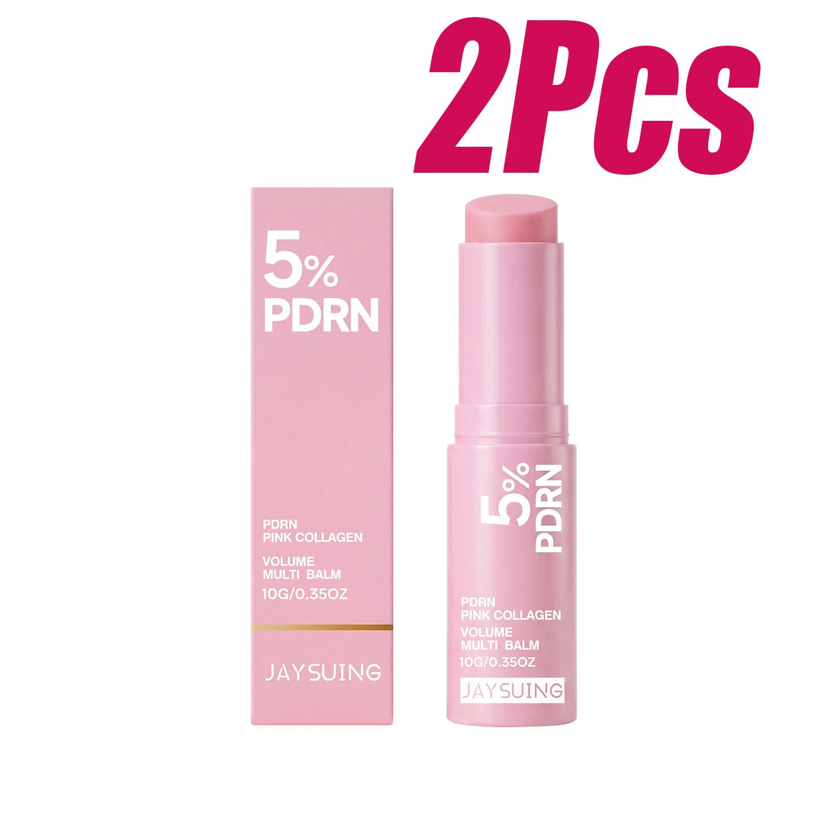 PDRN Pink Collagen Multi Balm Stick K-Beauty Hydrating Balm for Face Neck Eyes Lips Smooth Fine Lines Glow & Firming Care