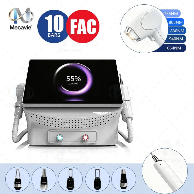 808nm Diode Laser High Efficiency Hair Removal Machine 5 Waves Painless Permanent Portable 5000W Beauty Salon Cooling Handle