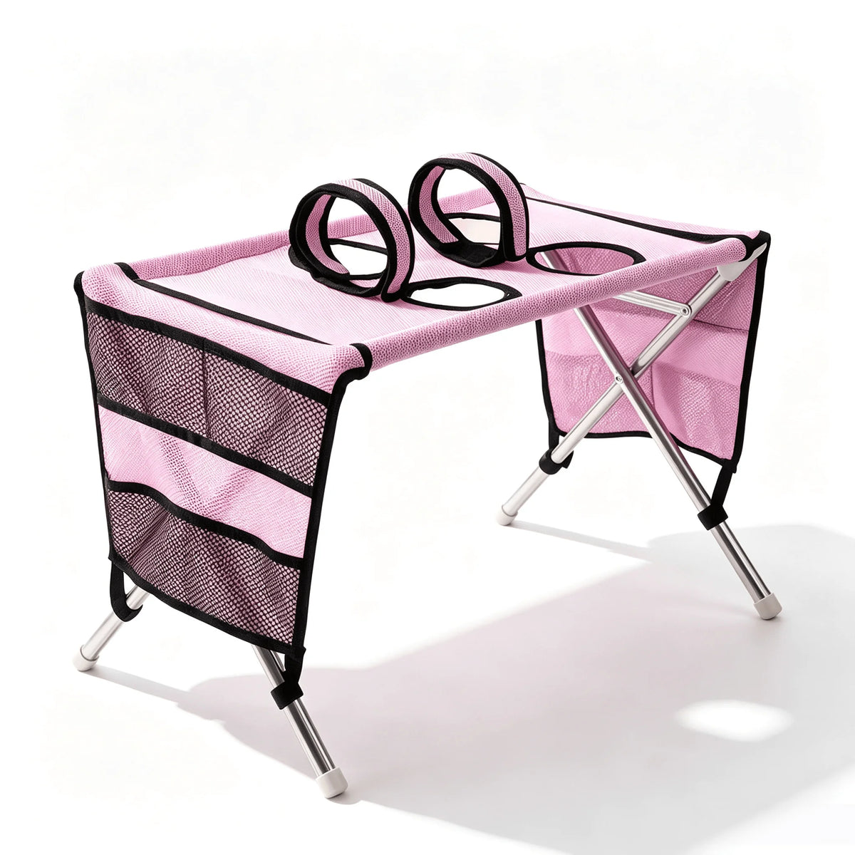 Upgraded Small Dog Cat Grooming Stand Foldable Pet Care Rack Adjustable Restraint Mesh Bathing Drying Nail Trimming Holder