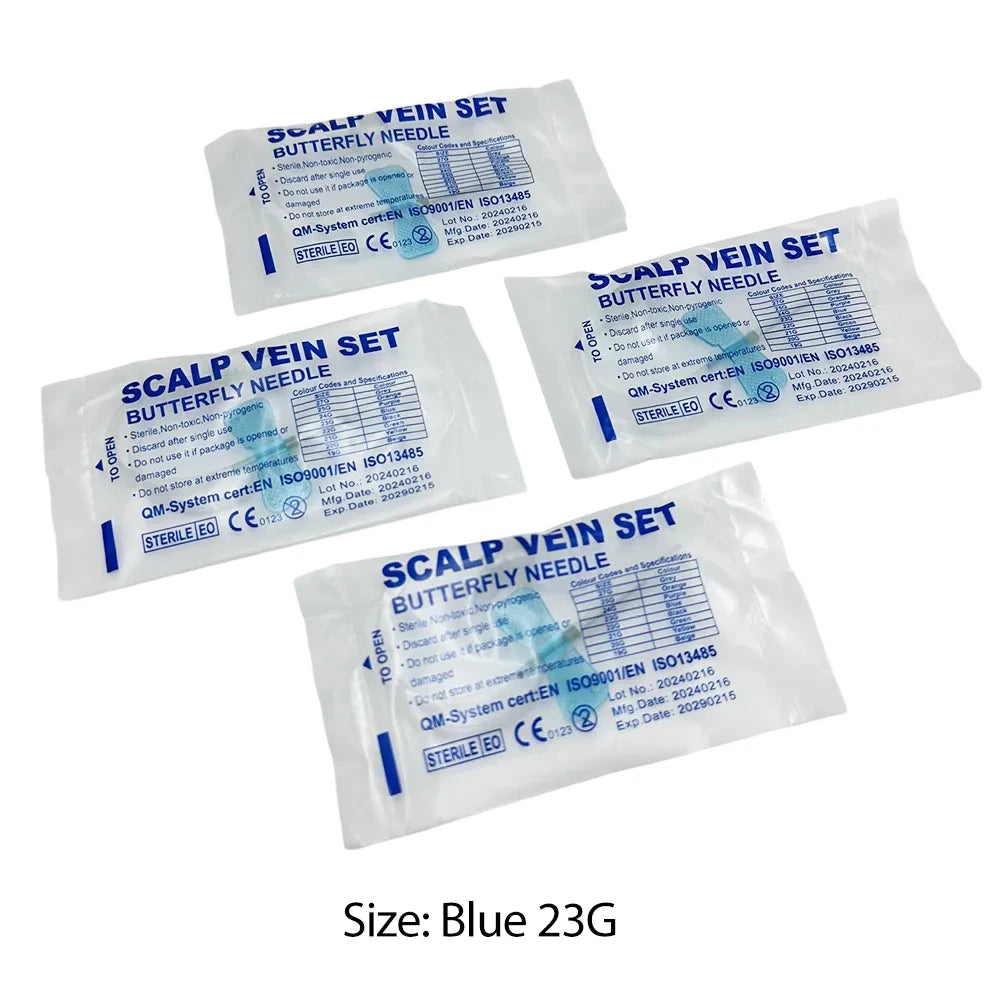 100pcs/lot Disposable Butterfly Blood Infusion Needle double wing type Blood Infusion Needle Pet Care Room Cat Dogs Animal