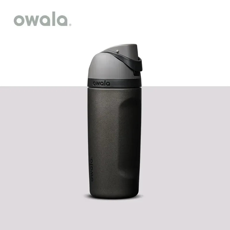 Owala 16oz Cold Insulated Straw Cup New Stainless Steel Water Bottle Accompanying Cup High Beauty Insulated Cup Elastic Lid
