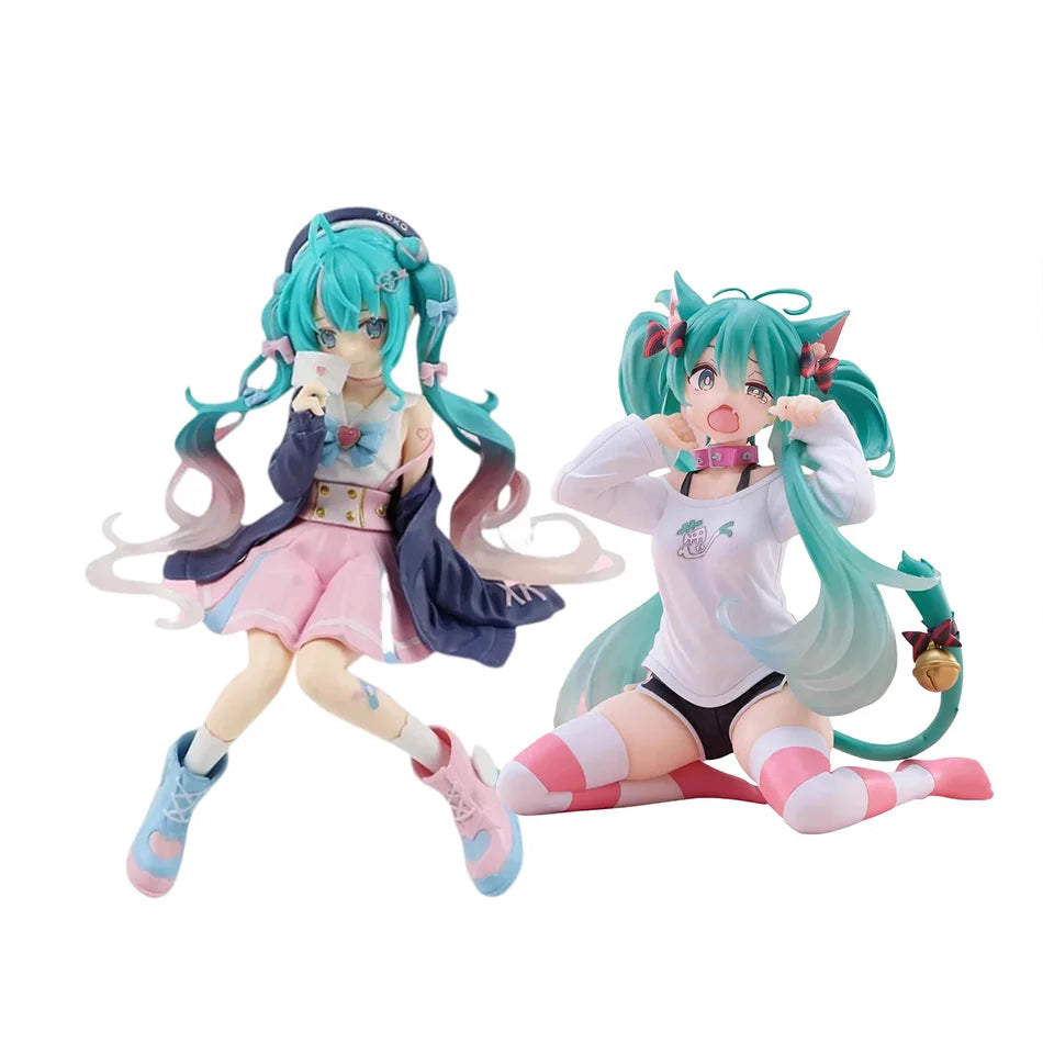 Anime Hatsune Miku Gothic Lolita Style Action Fairy Mirror Sleeping Beauty Action Fairy Winter Cherry igure PVC Doll Model Toys