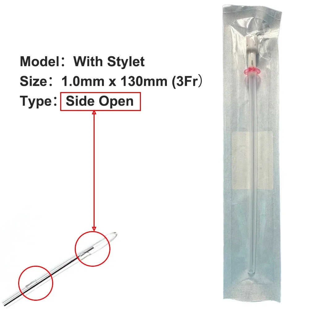 10Pcs/box Cat Catheter with Stylet 3Fr End Hole 4Fr Side Holes Veterinary Urinary Cat Catheters Pet Care Room