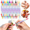 24-Color Nail Art Markers Set – Quick Dry Dual Tip
