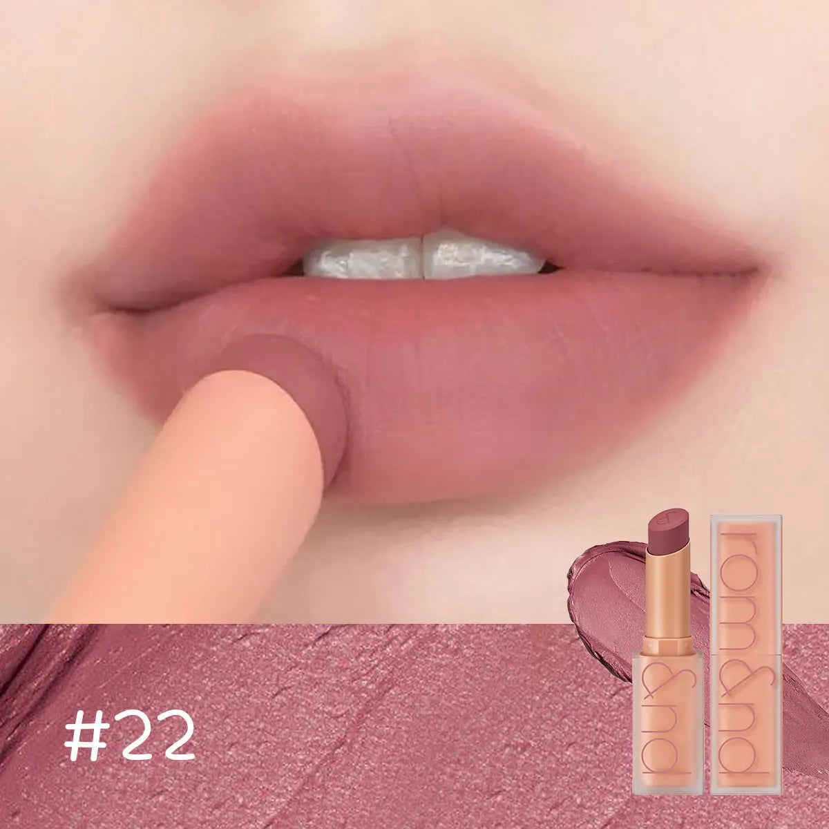 rom&nd ZERO MATTE LIPSTICK, Lightweight Non-Drying, Soft-Focus Matte Finish, Luxury Makeup, Korean Cosmetic, K-Beauty, Makeup
