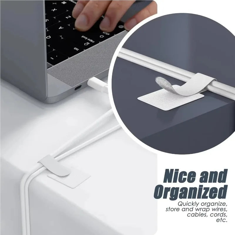 100pcs Cable Management Cable Organizer Cable Winder Tape Protector for Wire Ties Phone Accessories Organizador Cables Orginazer