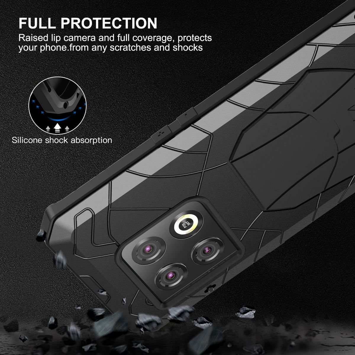 Case For Oneplus 11 10 9 8 7 7T Pro Heavy Duty Protection Doom Armor Metal Aluminum Shockproof Protector Cover Phone Accessories