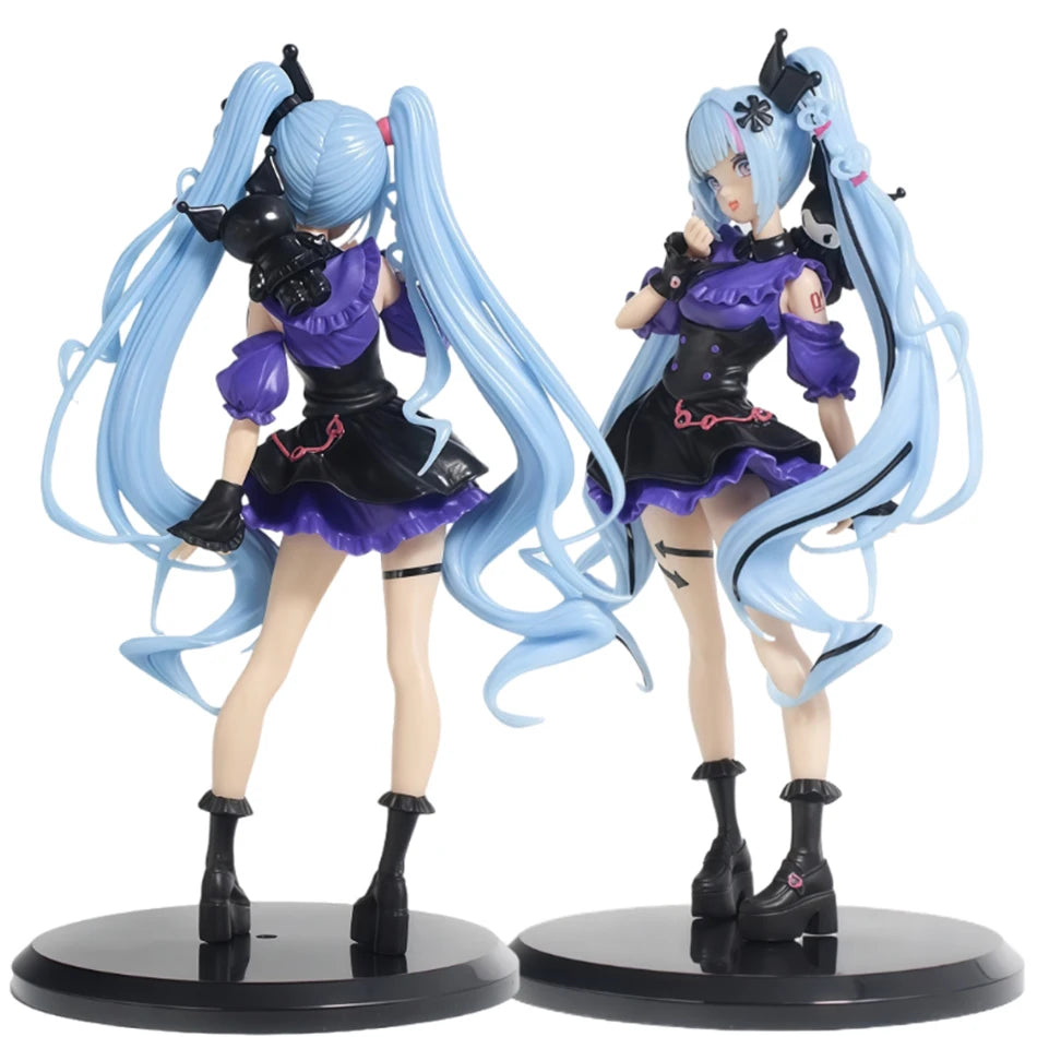 Anime Hatsune Miku Gothic Lolita Style Action Fairy Mirror Sleeping Beauty Action Fairy Winter Cherry igure PVC Doll Model Toys