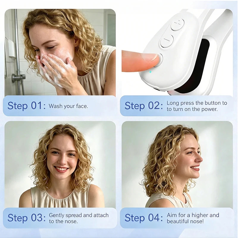 EMS Nose Shaper For Wide Noses Soft Silicone Nose Bridge Enhancer, Corrector, Painless Beauty Tool Nose Clip For Women Men