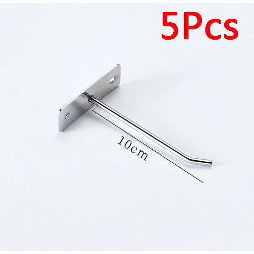 1/50Pcs Wall Mounted Storage Rack Stainless Steel Hole Board Hook Mobile Phone Accessories Hook Hardware Tools Home Accessories