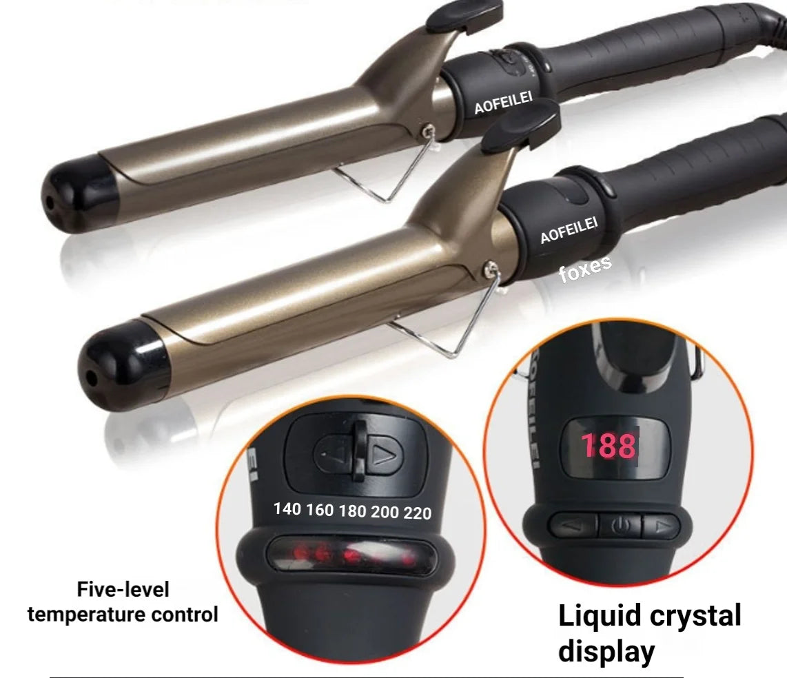 100V-220V LCD Temperature Adjustment Hair Curler Professional Curling Irons Wand Wavers Beauty Styling Tools