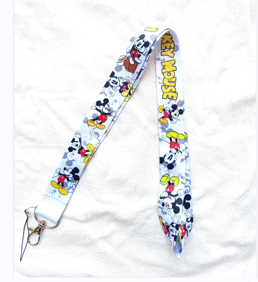 Wholesale Cartoon Anime Mouse Key Lanyard ID Badge Holders Animal Phone Neck Straps with Keyring Phone Accessories