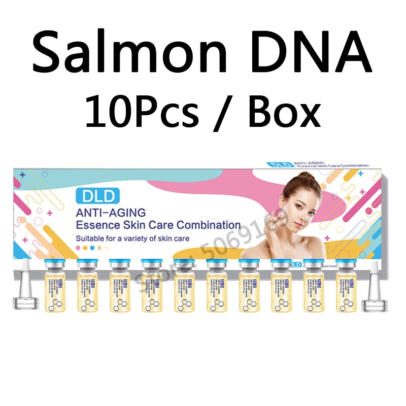 Korea 5ml*10Pcs BB Cream Glow Foundation Brightening Sunscreen Salmon DNA Ampoule Skin Booster Moisturizing Skin Beauty Makeup