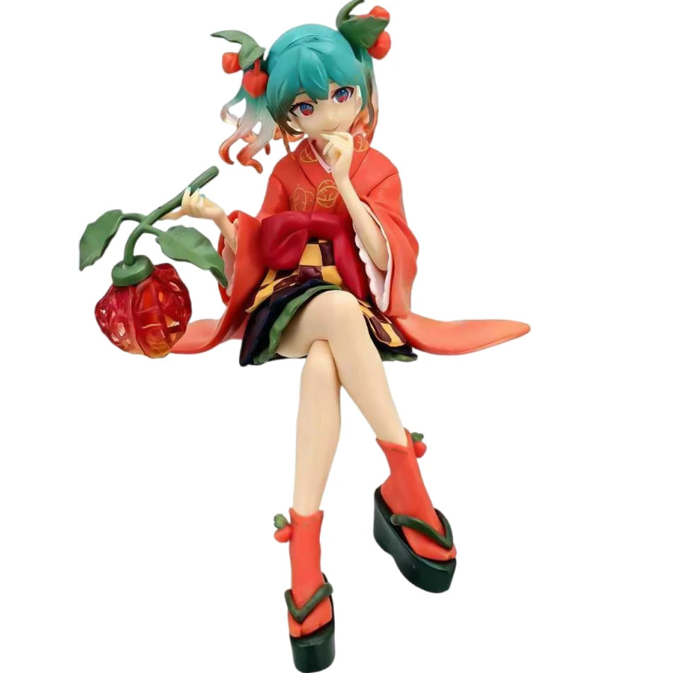 Anime Hatsune Miku Gothic Lolita Style Action Fairy Mirror Sleeping Beauty Action Fairy Winter Cherry igure PVC Doll Model Toys