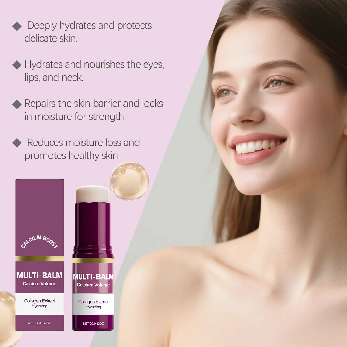 K‑Beauty PDRN 5% Volufiline & Collagen Multi‑Balm Stick Anti‑Aging Anti‑Wrinkle Facial Moisturizer Deep Hydration Firming Plumping Skin Care Stick Improve Fine Lines Elasticity Portable Face Neck Eye Skin Repair Balm