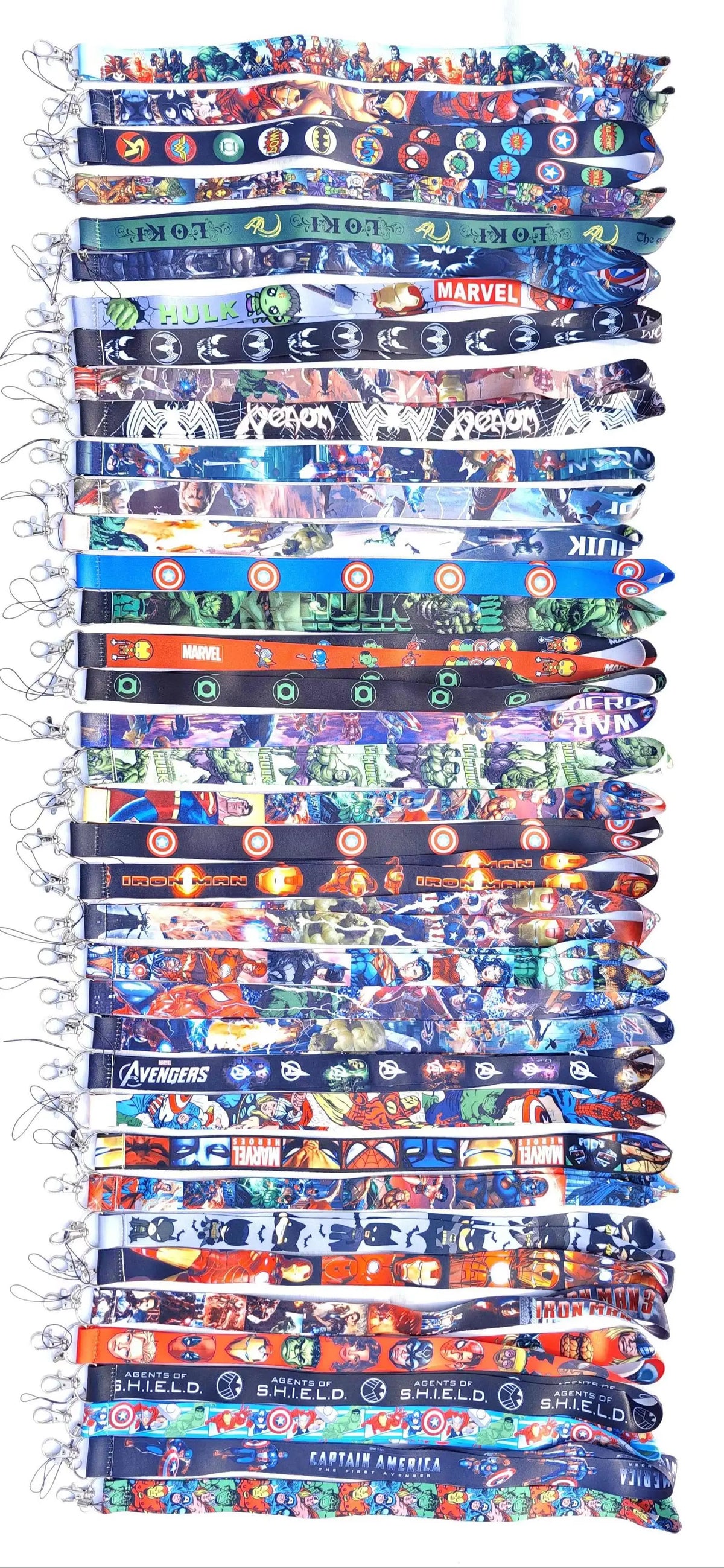 Wholesale Cartoon Hero Movie Characters Key Lanyard ID Badge Holders Animal Phone Neck Straps with Keyring Phone Accessories