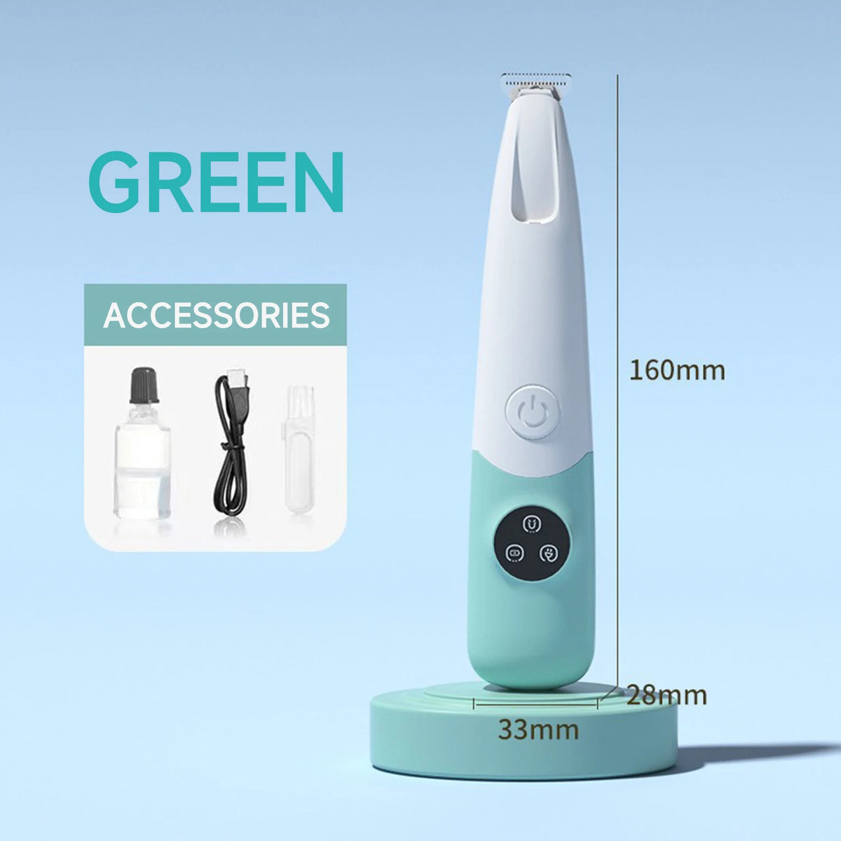 Pet Grooming Trimmer Kit - Low Noise Dog & Cat Trimmer, Cordless, Led & Waterproof