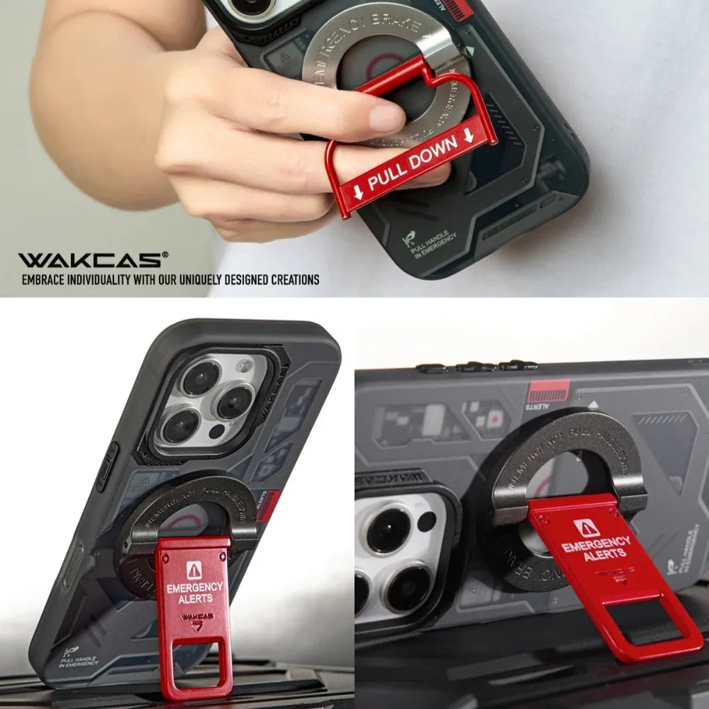 WAKCAS Magnetic Phone Stand Ultra-thin Alloy Multi-functional Folding Bracket Phone Accessories Original Design Personalized