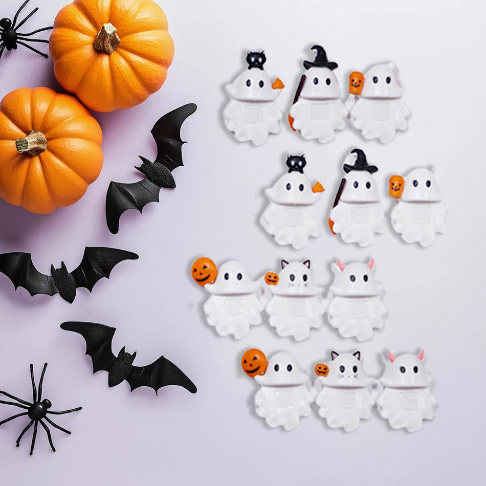 Halloween Little Angel Doll Ghostees Series Blind Box Doll Phone Accessories Stick-on Cute Handmade Pendant Dolls Halloween Gift