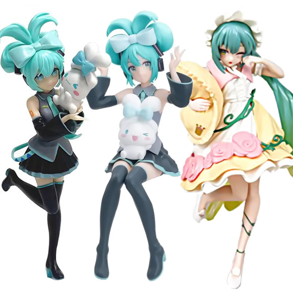Anime Hatsune Miku Gothic Lolita Style Action Fairy Mirror Sleeping Beauty Action Fairy Winter Cherry igure PVC Doll Model Toys