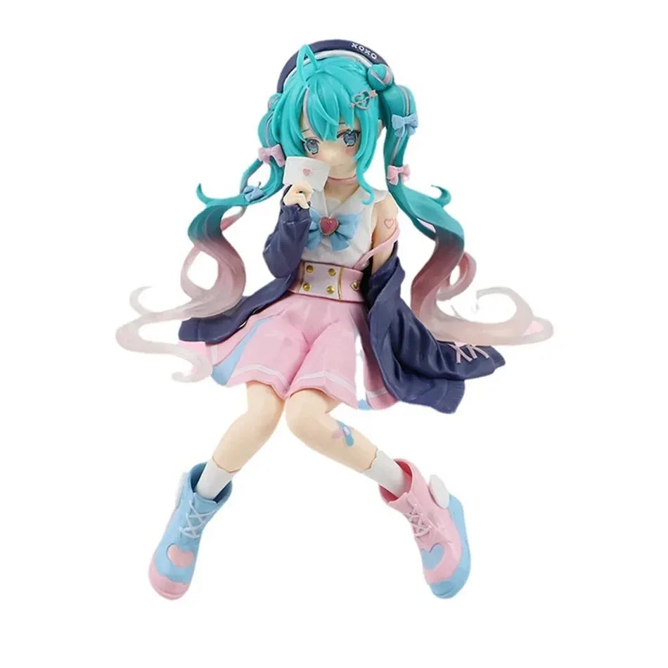 Anime Hatsune Miku Gothic Lolita Style Action Fairy Mirror Sleeping Beauty Action Fairy Winter Cherry igure PVC Doll Model Toys
