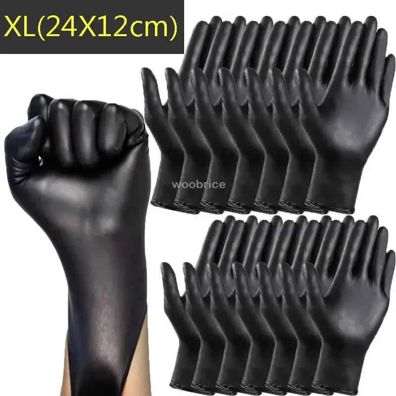 Gloves Disposible Latex Free Black Nitrile PVC Gloves Housework Cleaning Car Industry Gardening Pet Care Cooking Tools