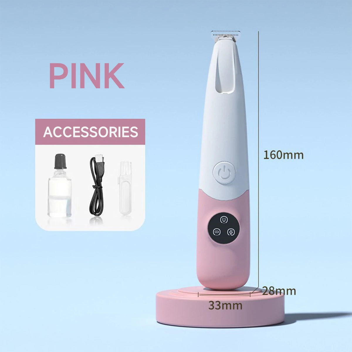 Pet Grooming Trimmer Kit - Low Noise Dog & Cat Trimmer, Cordless, Led & Waterproof