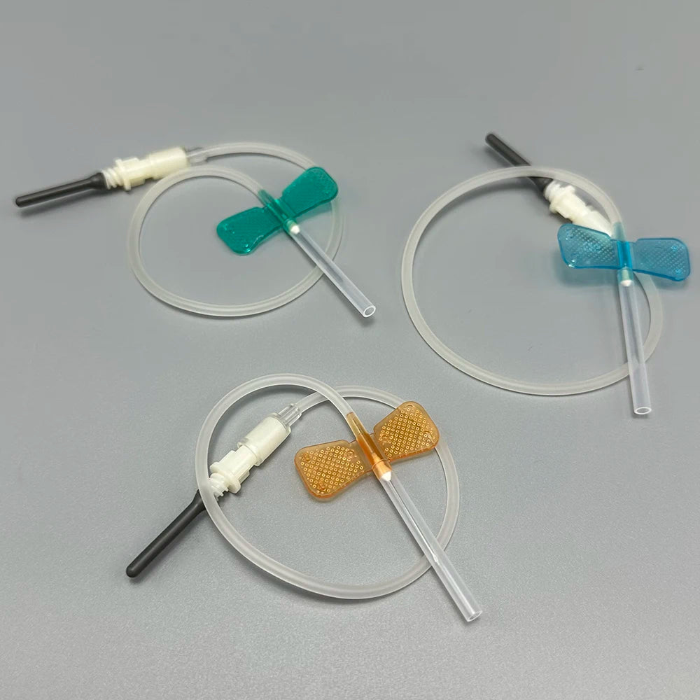 100pcs/lot Disposable Butterfly Blood Collection Needle Double Wing Type Blood Collection Needle Pet Care Room Cat Dogs Animal