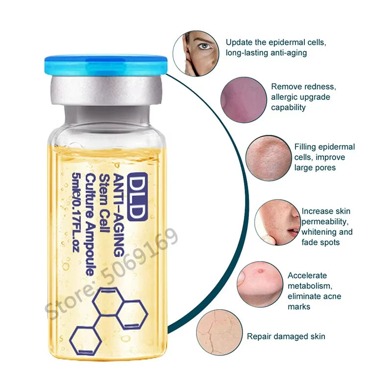 Korea 5ml*10Pcs BB Cream Glow Foundation Brightening Sunscreen Salmon DNA Ampoule Skin Booster Moisturizing Skin Beauty Makeup