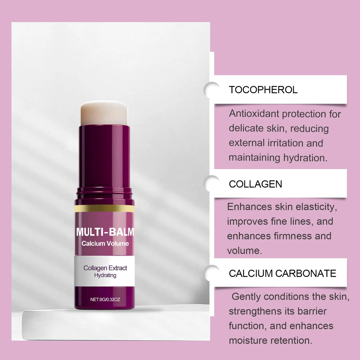 K‑Beauty PDRN 5% Volufiline & Collagen Multi‑Balm Stick Anti‑Aging Anti‑Wrinkle Facial Moisturizer Deep Hydration Firming Plumping Skin Care Stick Improve Fine Lines Elasticity Portable Face Neck Eye Skin Repair Balm