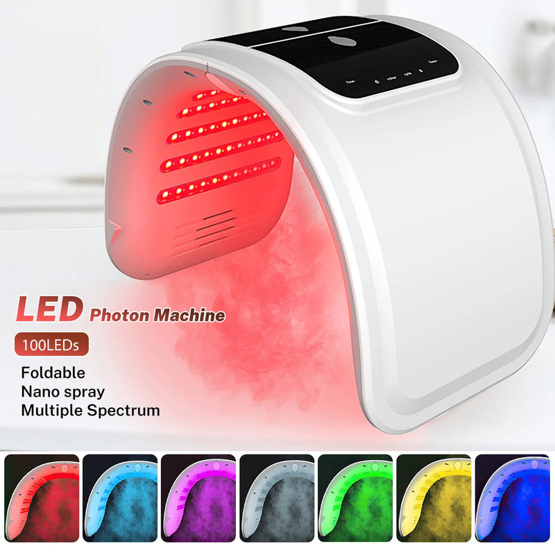 7 Colors LED Photon Facial Beauty Machine Professional Facial Red Light Therapy Face Lift Anti Wrinkle Beauty Machine Skin Rejuvenation Device