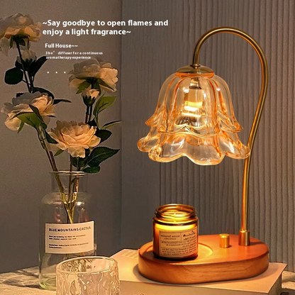 Retro Glass Aromatherapy Candle Warmer Lamp for Home Decor
