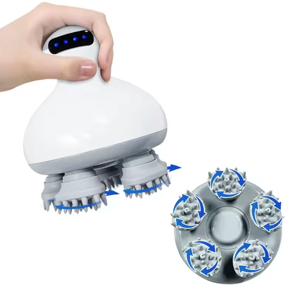 Cordless Electric Scalp Massager 96 Silicone Nodes Hair Growth