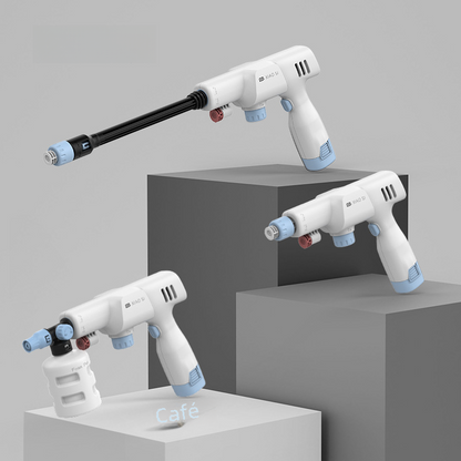 Cordless High Pressure Car Washer spray guns showcased in a modern design on display.