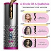Cordless Auto Hair Curler with LCD & Ceramic Barrel